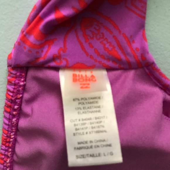 Billabong High Neck Bikini Top Large - Picture 2 of 4